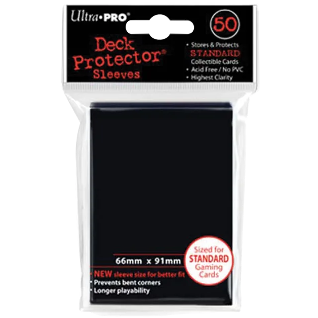 Ultra PRO – 50 PRO-Gloss Standard Deck Protector sleeves zwart