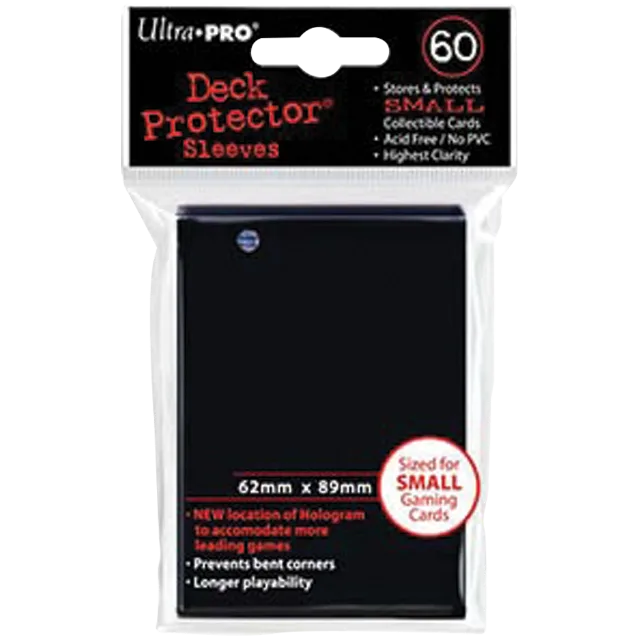 Ultra PRO – 60 sleeves PRO-Gloss Small Deck Protector (format japonais) noires