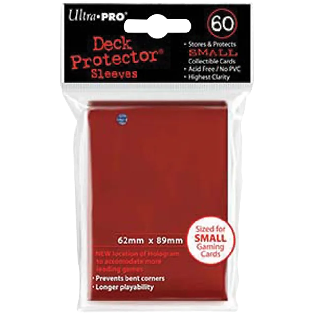Ultra PRO – 60 PRO-Gloss Small Deck Protector Hüllen (japanische Größe), Rot
