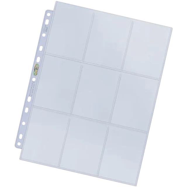 Ultra PRO – 100 Platinum Series 9-Pocket 11-Hole Punch Pages