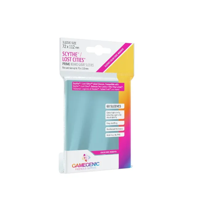 Gamegenic – 60 sleeves Prime 72 × 112 mm Scythe / Lost Cities (code magenta)