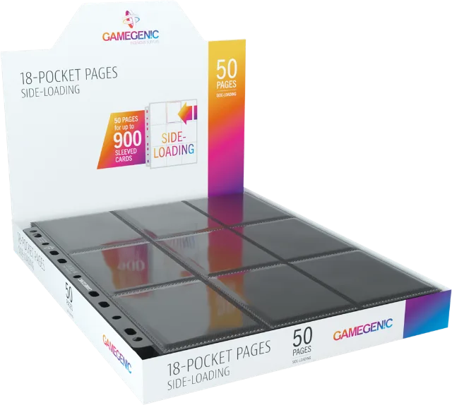Gamegenic – 50 pages 18 pochettes à chargement latéral noires