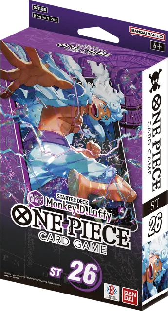 One Piece Card Game – Starter Deck -PURPLE/BLACK Monkey.D.Luffy- (ST-26) – lot de 6 – Anglais