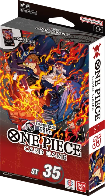One Piece Card Game – Starter Deck -RED/BLACK Sabo- (ST-35) – lot de 6 – Anglais