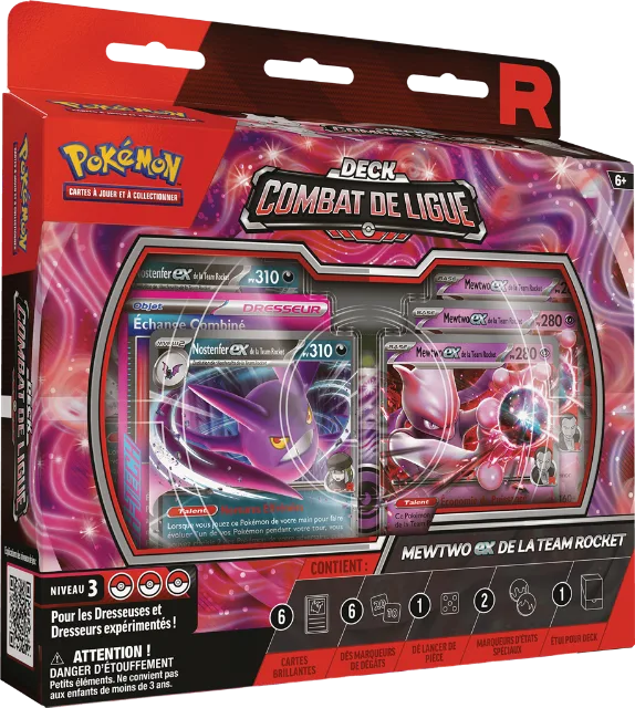 Liga-Kampfdeck Mewtu-ex von Team Rocket – Französisch