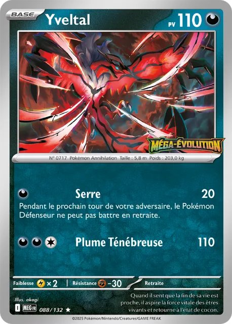 Yveltal promo card (088/132) – Mega Evolution – French